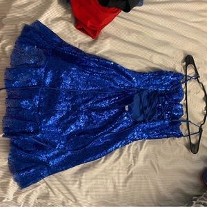 blue hoco dress